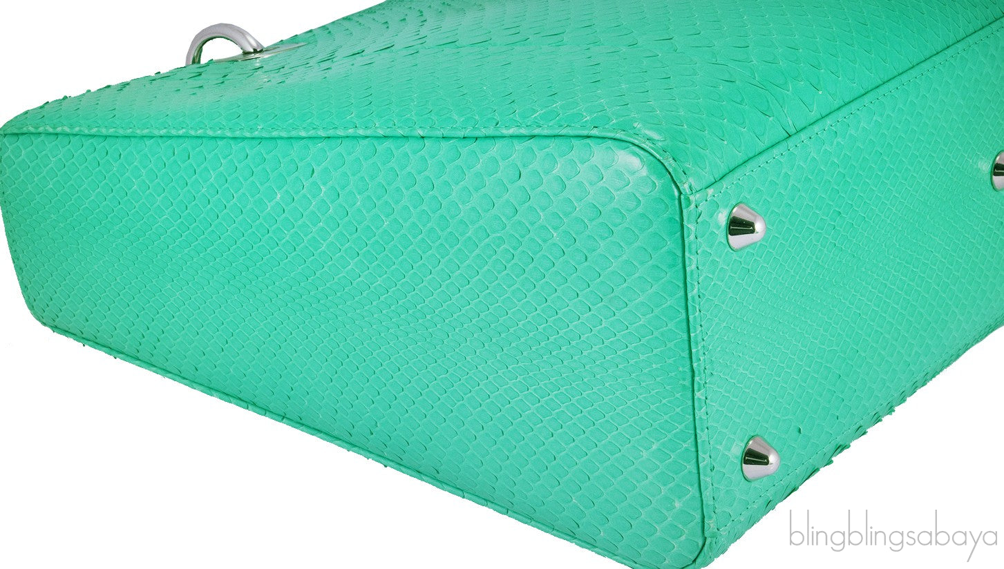 Lady Dior Green Python