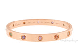 Rainbow LOVE Rose Gold Bracelet