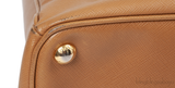 PRADA Gold Saffiano Double Zip Large Tote