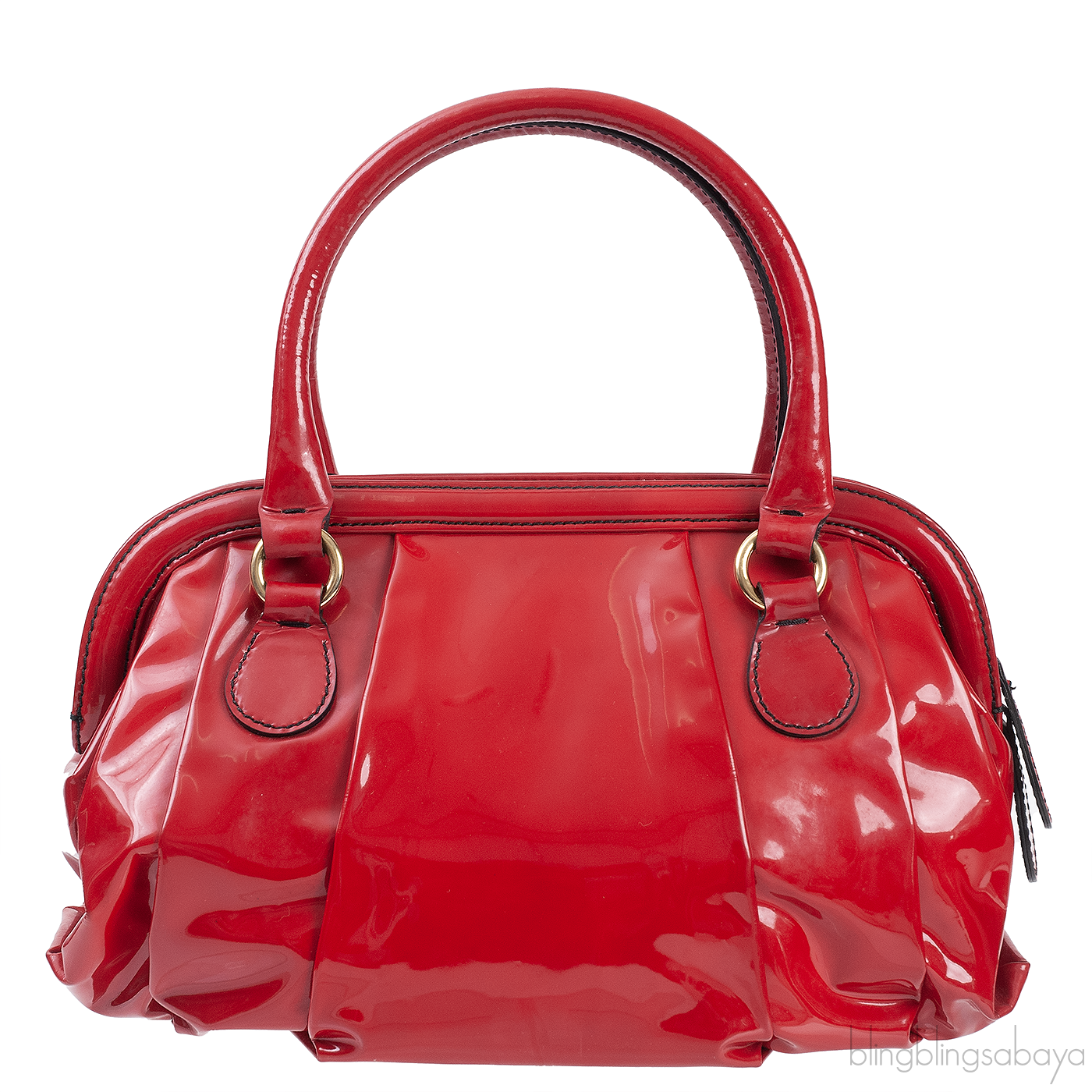 Valentino Garavani Red Patent Top Handle Bag