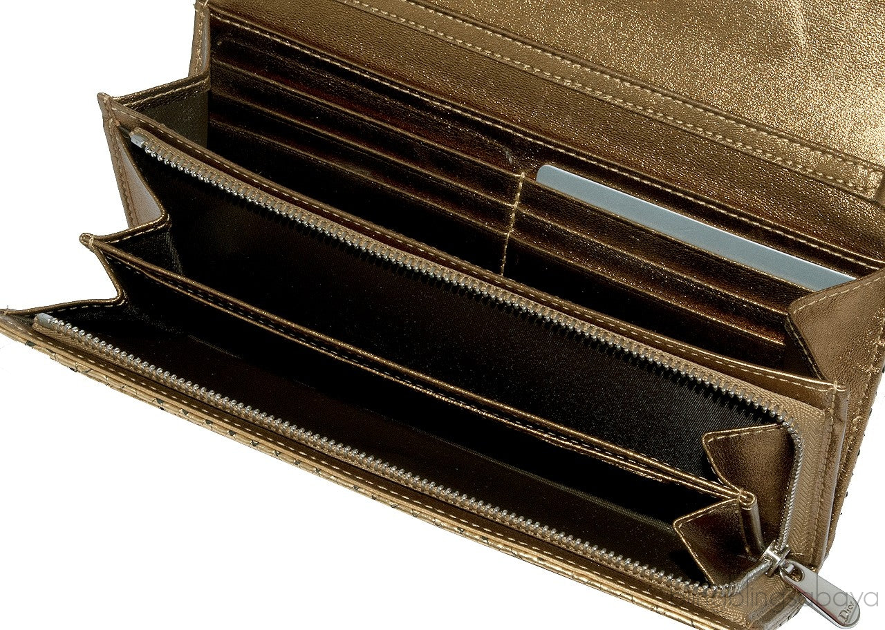 Gold Snakeskin Wallet on Chain