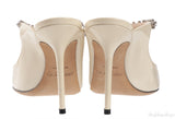 Off-white Bing 100 Crystal-Embellished Patent Leather Mules