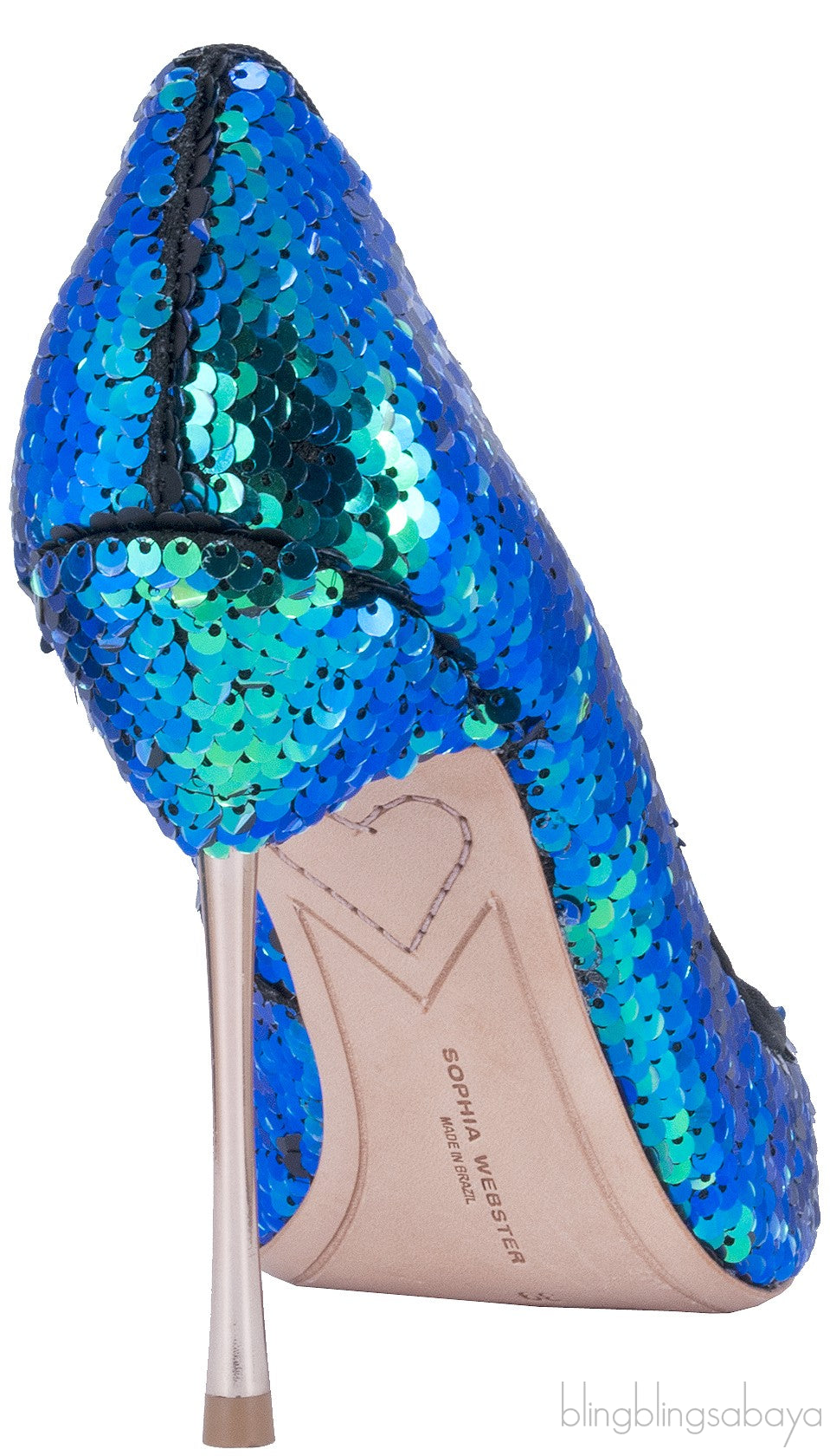 Blue Coco Sequined Pump