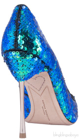 Blue Coco Sequined Pump