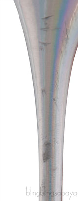 Silver Metallic Pointed Toe Heels