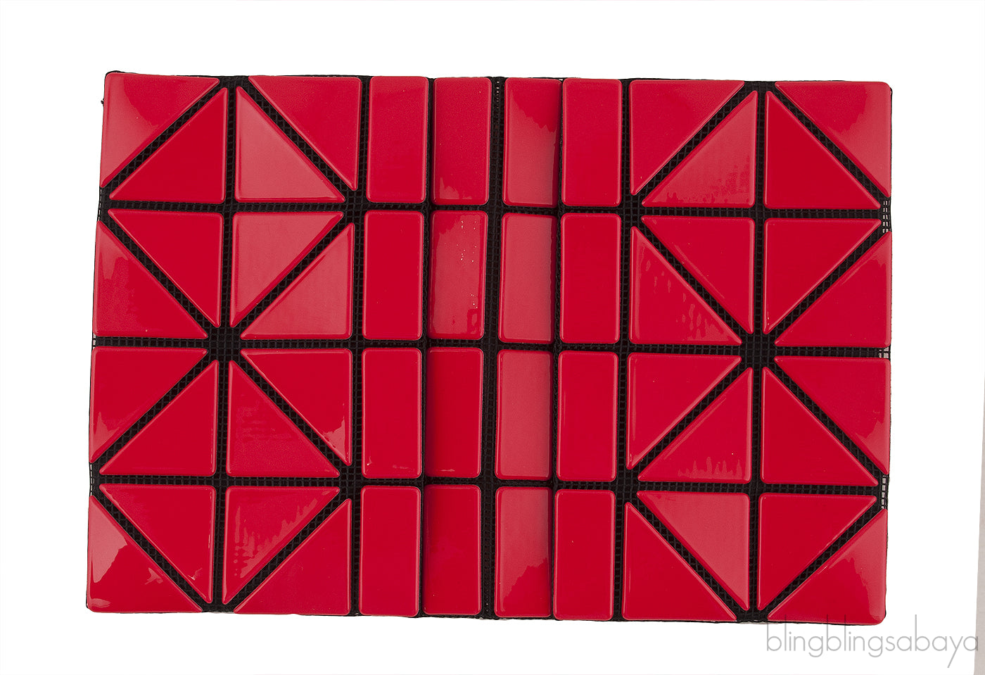 Red Geometric Card Holder