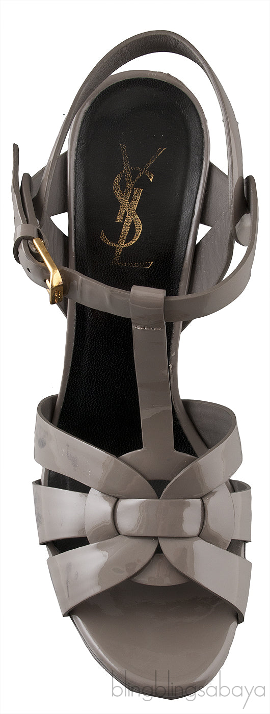 Tribute Grey Patent Sandals
