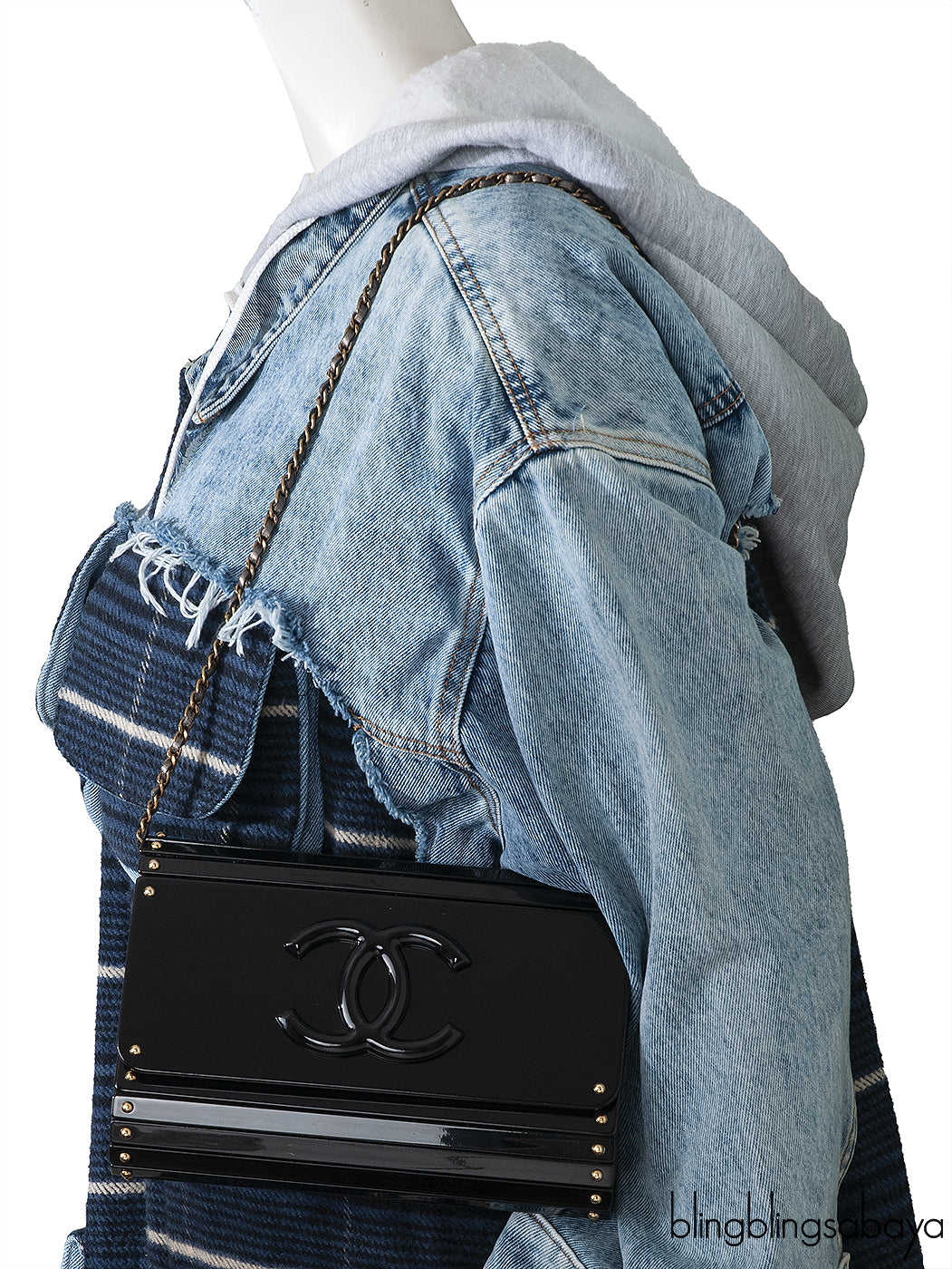 Black Hard Clutch Shoulder Bag