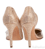 Gold Crystal PVC Heels