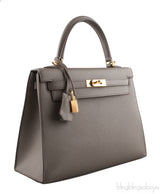 Kelly 25 Etain Epsom Sellier GHW
