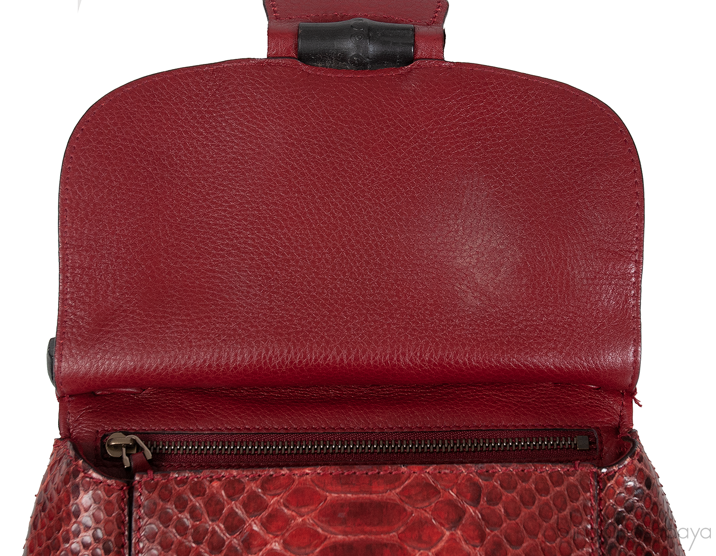 Gucci Red Python Nouveou Mini Shoulder Bag