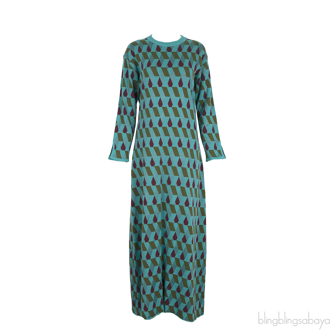 Leisure Jacquard-Knit Cotton Blend Dress