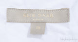 Elie Saab White Long Sleeve Pleated Shirt