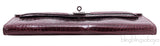 Kelly Cut Porosus Crocodile Bordeaux