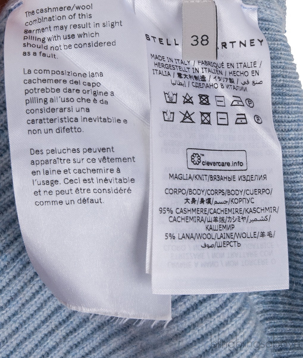 Light Blue Knitted Sweatshirt & Knit Pants