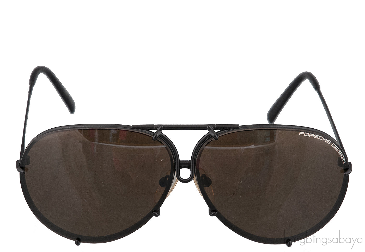 P8478 Aviator Black Sunglasses