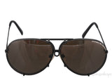 P8478 Aviator Black Sunglasses