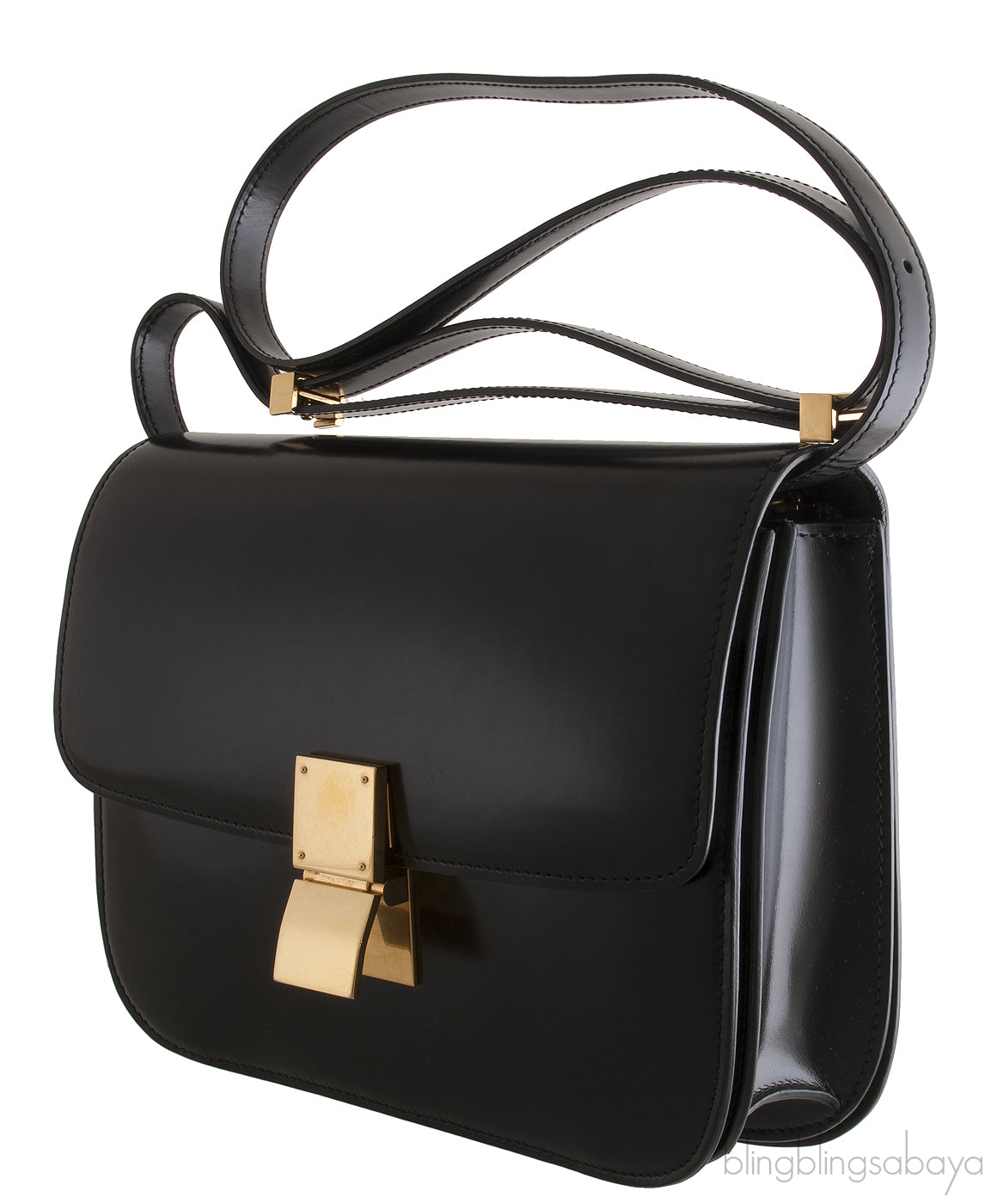 Classic Box Black Leather Bag