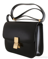Classic Box Black Leather Bag