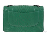 Chanel Classic Jumbo CC Emerald Green Python Flap Bag