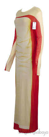 Loewe Trompe L\'Oeli Amarillo Stretch Tube Maxi Dress