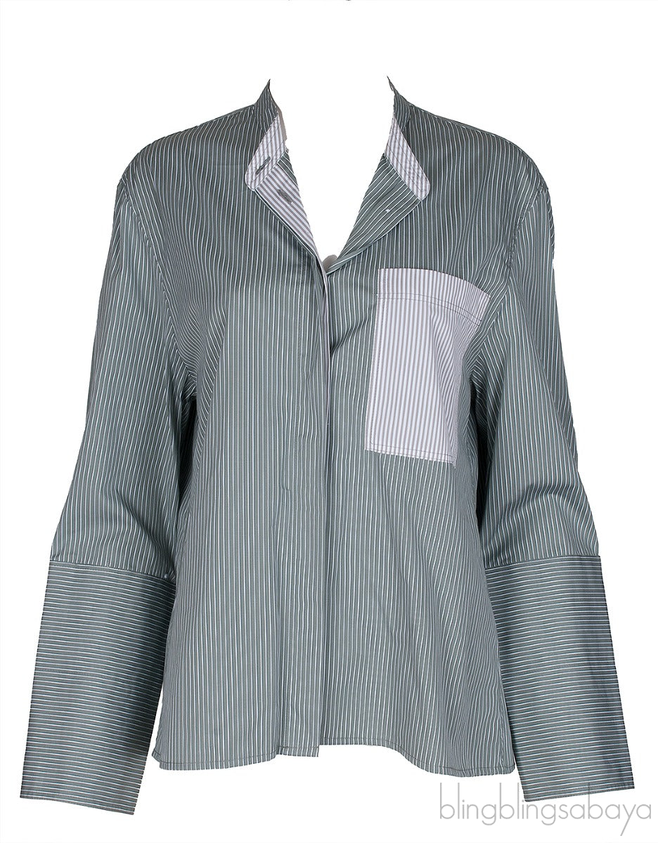 Striped Printed Long Sleeve Shirt