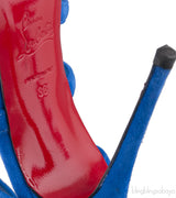 Blue Suede Gladiator Heels