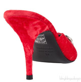 BB Logo Crushed-velvet Mules
