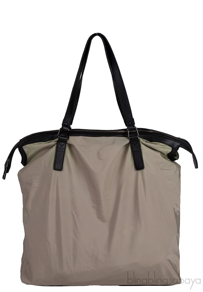 Taupe Nylon Tote bag