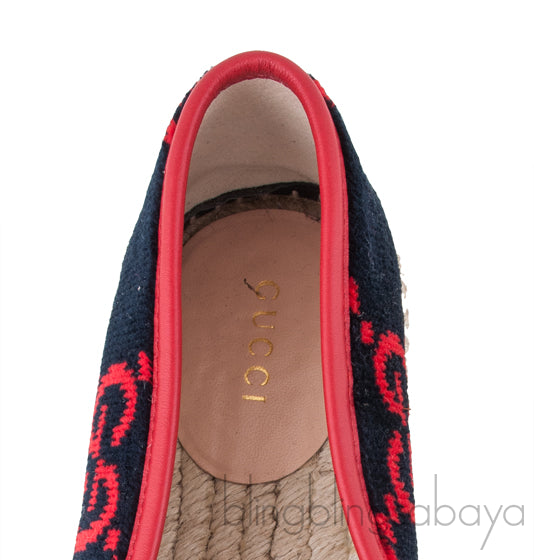 Pilar GG-pattern Velvet Espadrilles