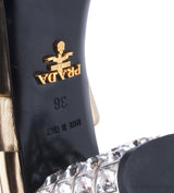 Crystal Heel Ankle Strap Sandals