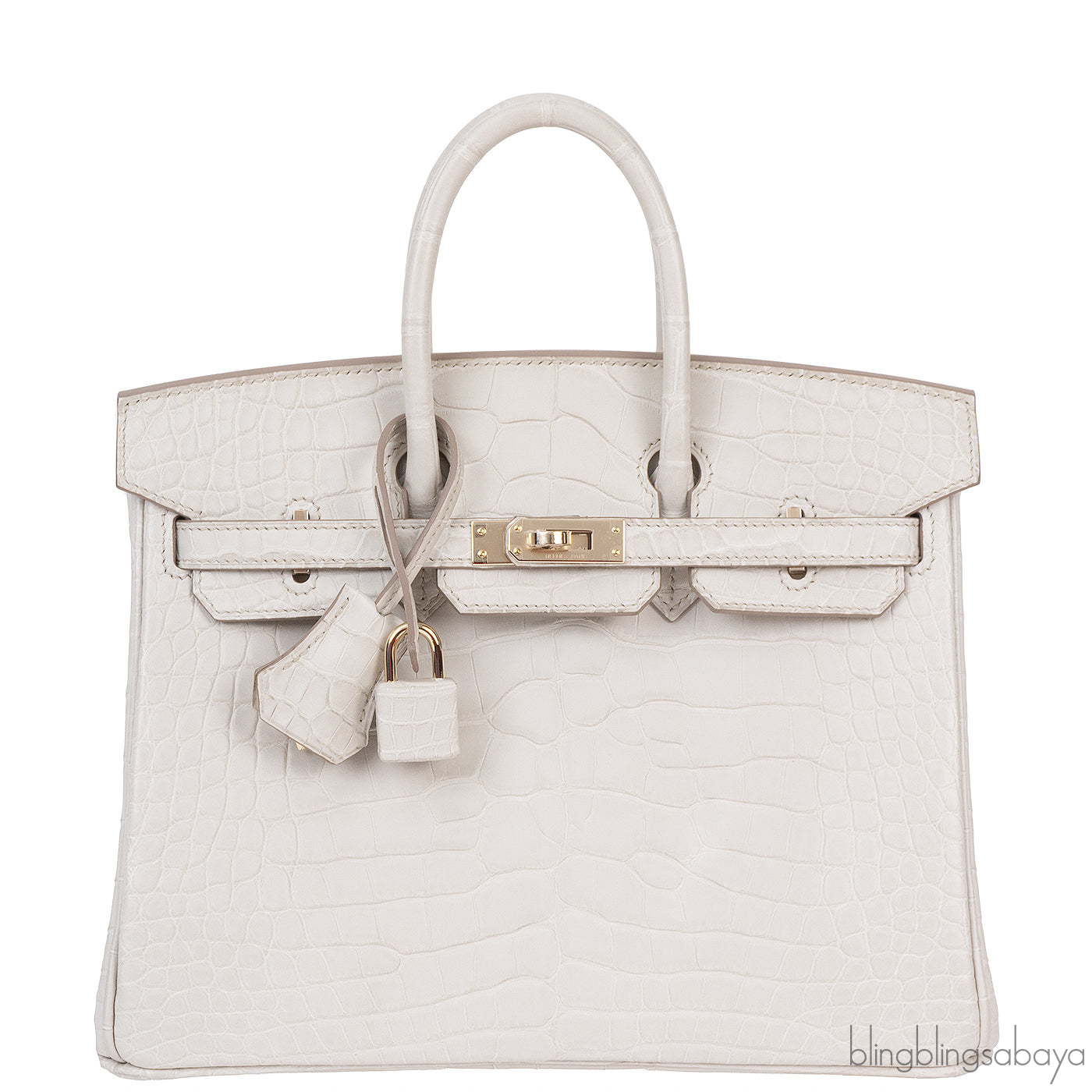Hermes Birkin 25 Beton Matte Alligator Crocodile GHW
