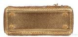 Lady Dior Mini Gold Bead Embellished Bag