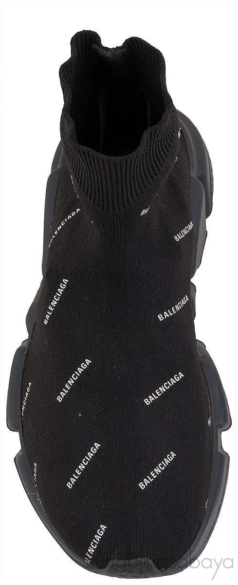 Printed Speed Stretch-knit High Top Sneakers