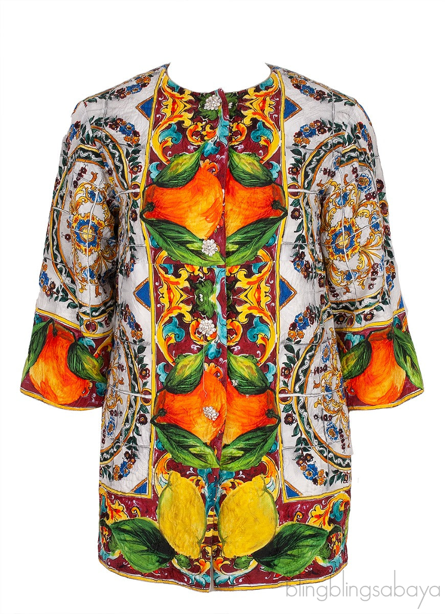 Printed Multicolor Crystal Button Top