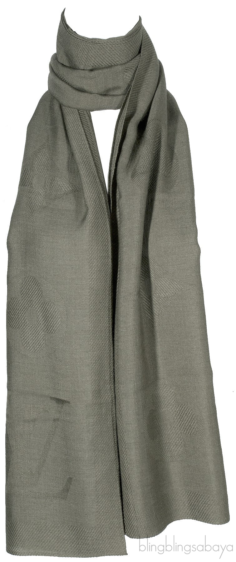 Logomania Green Cashmere Shawl