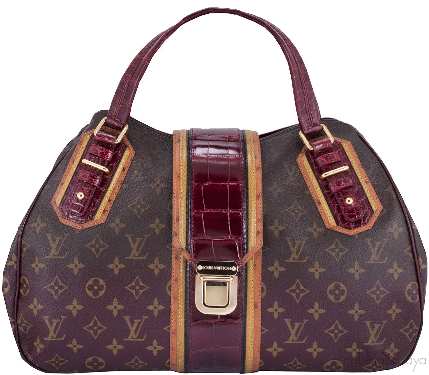 Monogram Grit Exotique Satchel
