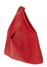 Candy Red Bindle Small Leather Tote Bag