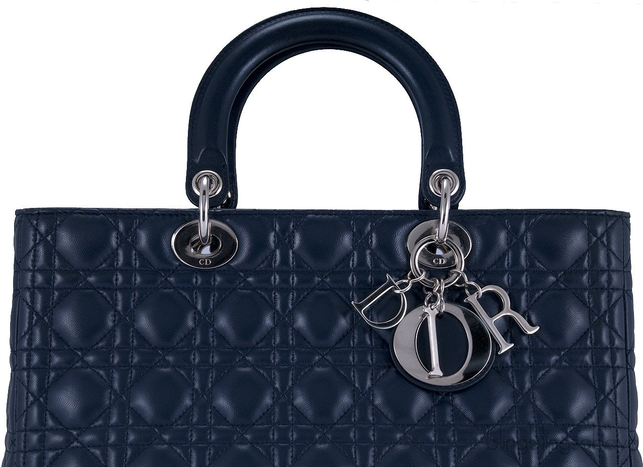 Lady Dior Large Blue Indigo