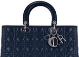 Lady Dior Large Blue Indigo