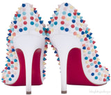 Pigalle Multicolor Spiked Leather Pump