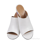 Loewe White Nail Polish Leather Mule