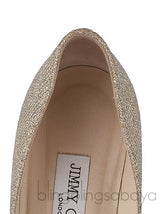 Mamey Gold Glitter Embellished Pumps
