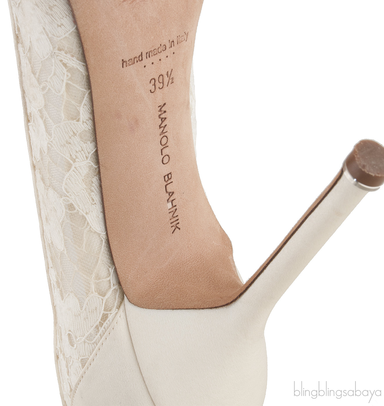 Floral Lace Ivory Hangisi Pump