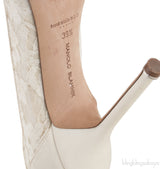 Floral Lace Ivory Hangisi Pump