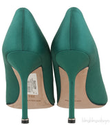 Emerald Hangisi Satin Jeweled Pump