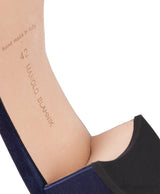 Martamod Navy Blue Satin Mules