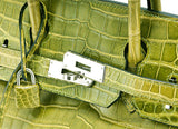 Birkin 30 Vert Pelouse Porosus