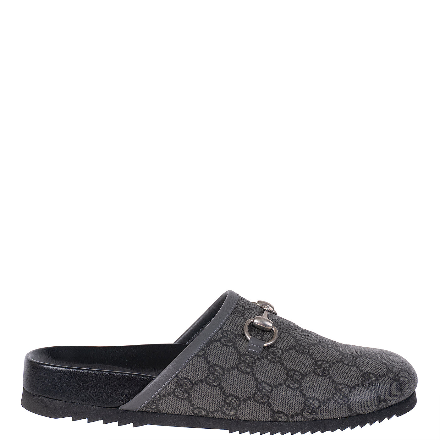 Gucci Grey GG Supreme Horsebit Mules 6