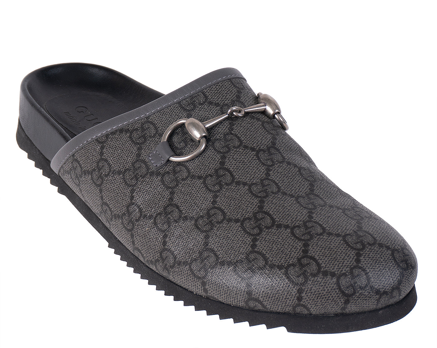Gucci Grey GG Supreme Horsebit Mules 6